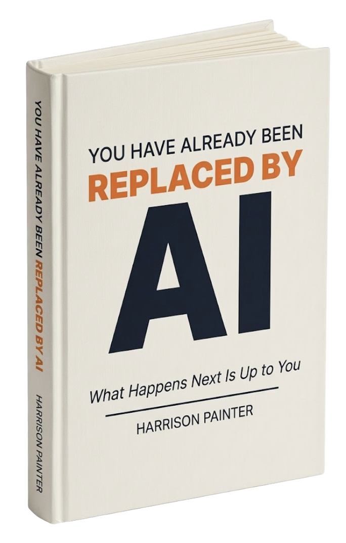 You Have Already Been Replaced by AI, book cover by Harrison Painter