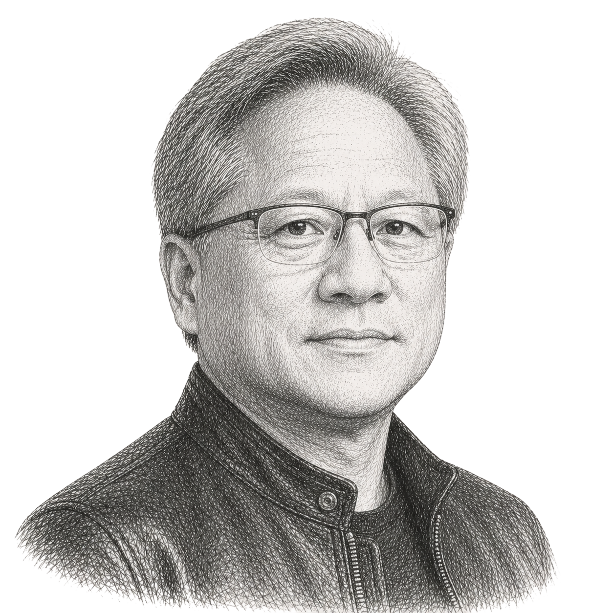 Stylized portrait of Jensen Huang