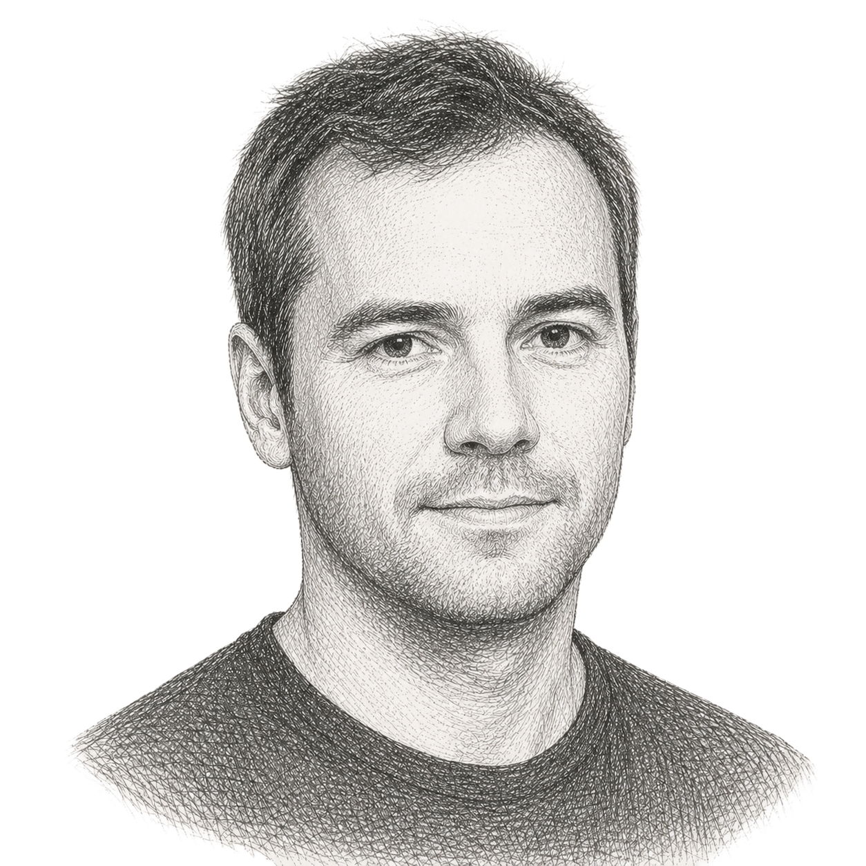 Stylized portrait of Andrej Karpathy