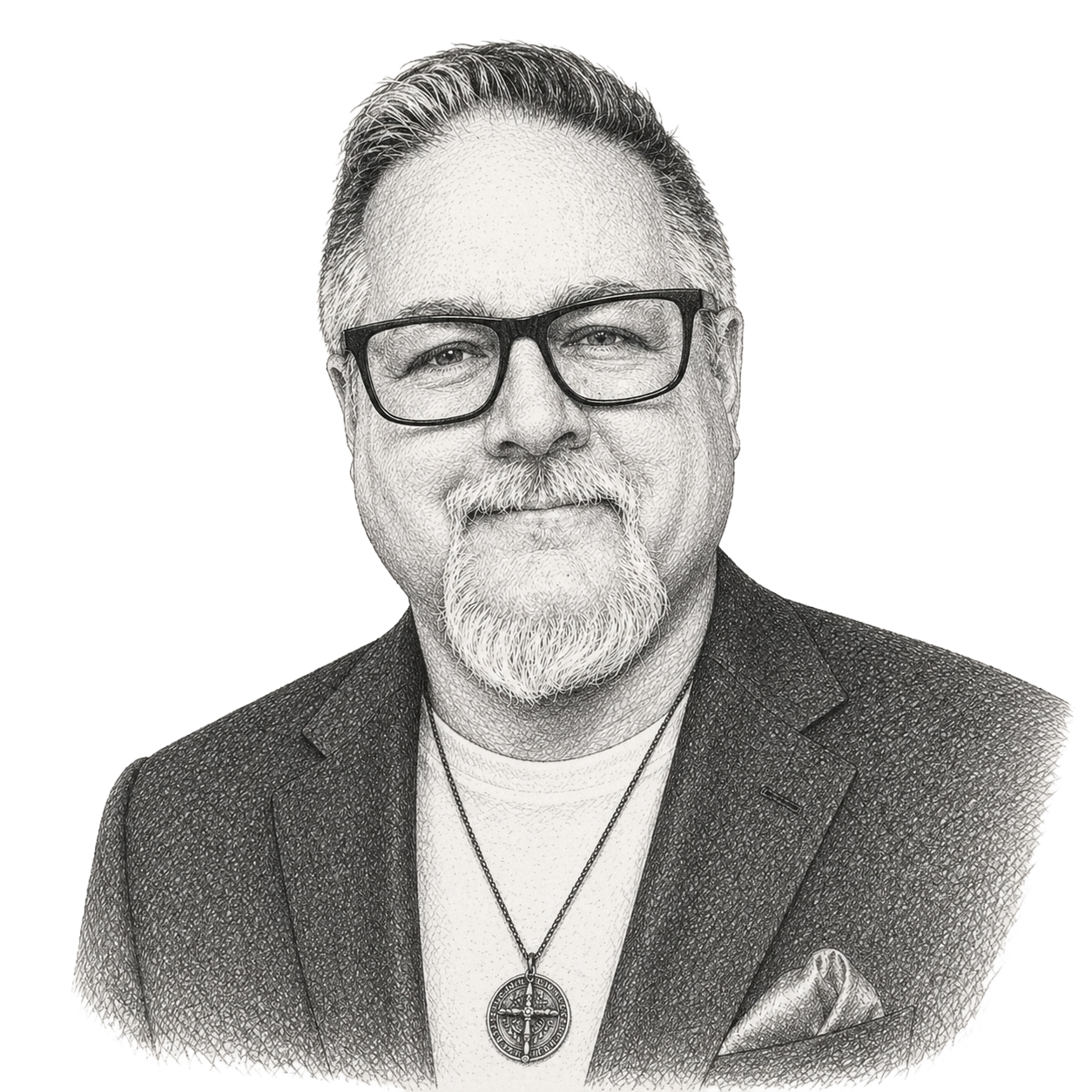 Stylized portrait of Harrison Painter